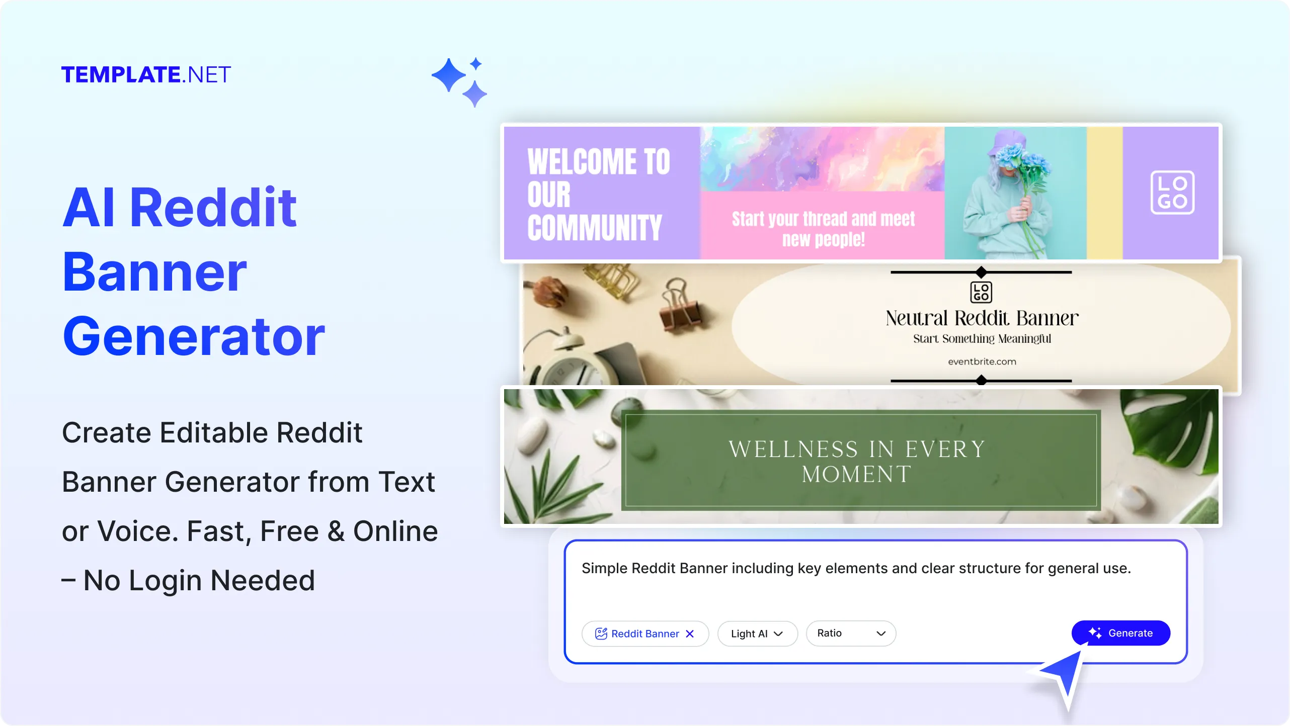 Free AI Reddit Banner Generator, Create Reddit Banner image Designs Online [ No Signup ]